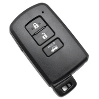 Télécommande de clé de voiture universelle noire à 3 boutons avec lame vierge non coupée pour véhicules et pièces de serrurier