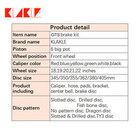 Nouveau kit d'étriers de frein à 6 pistons KLAKLE Racing GTS, disques de frein 355/380/405 mm, jantes 18/19/20 pour E92 M3