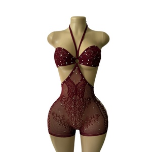 Top Halter/Sin Tirantes Convertible para Mujer, Mono Sexy para Club Nocturno, Ropa de Baile Exótica, Atuendos de Stripper - Product Image 6