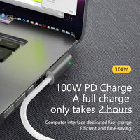 Cable de carga USB C a modelo T magnético-Modelo C de 5,9 pies a cable de carga magnético de cabeza L MBook funciona con 20V 60W-100W