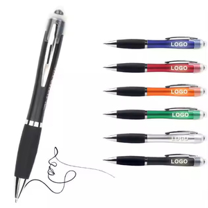 Stylet multifonctionnel 3-en-1 personnalisé avec logo gravé, stylo à bille LED lumineux, cadeaux promotionnels personnalisés - Product Image 6