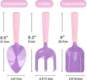 Outil <span class=keywords><strong>de</strong></span> jardin pour enfants poignée en bois Mini outils <span class=keywords><strong>de</strong></span> jardinage truelle <span class=keywords><strong>pelle</strong></span> râteau ensemble enfants filles garçons - Product Image 3