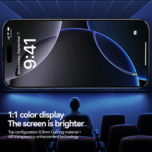 ฟิล์มกระจกนิรภัยแบบ HD ป้องกันฝุ่น 3 ชิ้น ติดตั้งง่าย พร้อมอุปกรณ์ติดตั้งแบบไร้ฝุ่น สำหรับ <span class=keywords><strong>iPhone</strong></span> 17 16 Pro Max - Product Image 4
