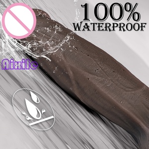 Dildo noir avec texture réaliste, dildos pour femmes, stimulateur anal avec ventouse puissante pour une utilisation mains libres - Product Image 5