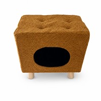 Lit pour chat en peluche 3D, nid douillet et confortable pour animaux de compagnie, 42x31x28cm pour petits chats et chatons, lavable en machine, lit d'intérieur semi-fermé