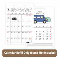 Calendrier de table portable style graffiti 2027 en carton 300g, planificateur mensuel double face pour bureau, école, décoration de la maison