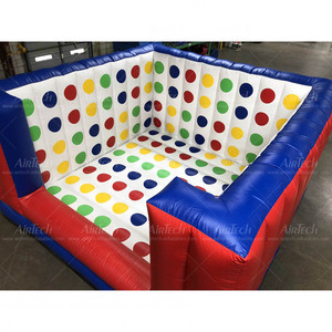 Équipe géante 3D pour adultes et enfants, jeu de fête, activité interactive et amusante, jeu de torsion gonflable sur le mur avec plateau à vendre - Product Image 3