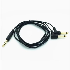 Mạ Vàng 6.35mm 1/4-inch Stereo TRS nữ để 2 90 độ kép 6.35mm Mono TS Nữ Y Splitter cáp chất lượng tốt nhất - Product Image 3
