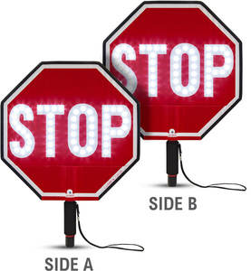 الأكثر مبيعًا في المصنع حركة المرور بضوء وامض ليد إشارة تحذير قائمة من النوع ، 18 "أحمر أبيض رقمي - Product Image 1