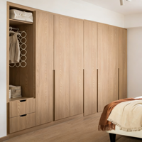 Armoire à portes battantes à ouverture à 180 degrés BALOM personnalisée, meubles de rangement pour chambre à coucher, système de suspension et de rangement Ardrobe