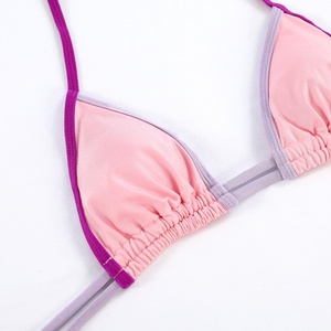 Precio de Fábrica, Bikini Sexy con Tanga en V, Traje de Baño para Mujer, Personalizado en Spandex/Poliéster, Secado Rápido, Sujetador Push-Up - Product Image 3