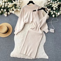 Ensemble robe et pull sexy pour femmes, nouvelle arrivée d'hiver, vente chaude