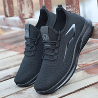 Chaussures de course coréennes légères et respirantes pour hommes, style décontracté transfrontalier, doublure en maille, grandes tailles, vente en gros