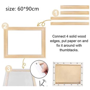 Kits de barras de Camilla de lona de madera DIY, diseño extraíble que muestra fotos, marco de imagen impreso artístico - Product Image 6