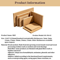 Usine chinoise – Meilleures ventes : Panneaux MDF (fibres de bois moyennes densité) à structure uniforme, tailles personnalisées 5 mm, 9 mm, 12 mm, 18 mm, faciles à travailler