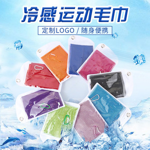 <b>Cooling</b> Sports Towel Quick Dry Ice Silk Towel For Fitness And Hiking With Custom Logo Option - Product Image 1