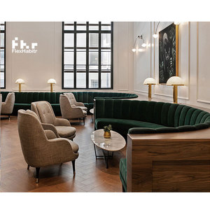 फॉशन कस्टम यू आकार एल आकार कस्टम नाइट क्लब बार लाउंज फर्नीचर रेस्तरां बूथ बैठने वाले भोजन कक्ष बफेट सोफे कुर्सी - Product Image 6