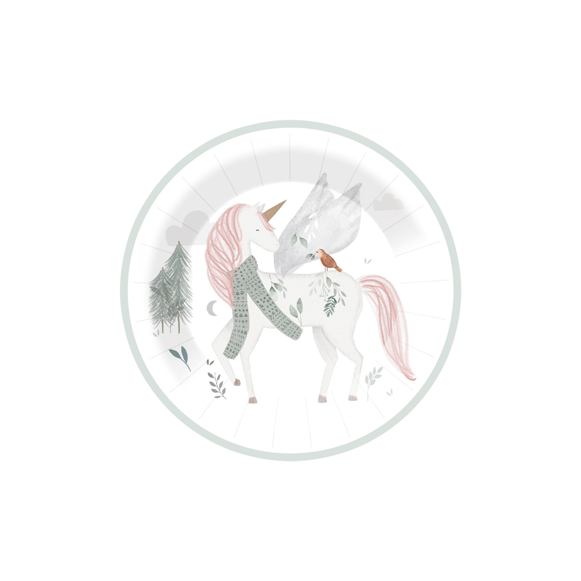 Assiette en carton 7 pouces * 8 pièces