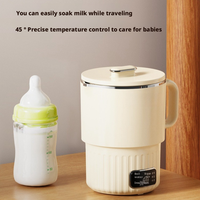 Bouilloire électrique pliable 3-en-1 pour la maison, les voyages et le bureau, 0,8 L, 600 W, 304SUS, contrôle multi-températures, efficacité énergétique A+++.