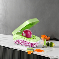 Groothandel Multifunctionele Handmatige Bamboe Chopper Ui Dicer Vegetarische Snijmachine Aardappelsnijder Fruit Groenten Hete Verkoop Plastic Keuken