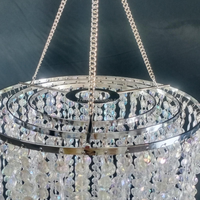 Rideau de perles de porte en acrylique LED de luxe avec forme de nuage et couleur personnalisée pour l'éclairage de mariage, de fête ou d'hôtel