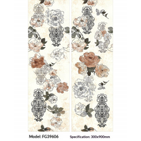 FG39603 OEM ODM Carrelage en porcelaine sculpté 300*900mm, carreaux muraux de couleur unie de style français pour salle à manger, chambre, cuisine, salle de bain
