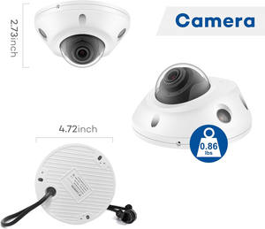 كاميرا ذكية AI 6MP قبة PoE IP مقاومة للماء IK10 ضوء مزدوج أمان vandalvender صغير عدسة رؤية واسعة مركبة بشرية/كشف الوجه NDAA - Product Image 6