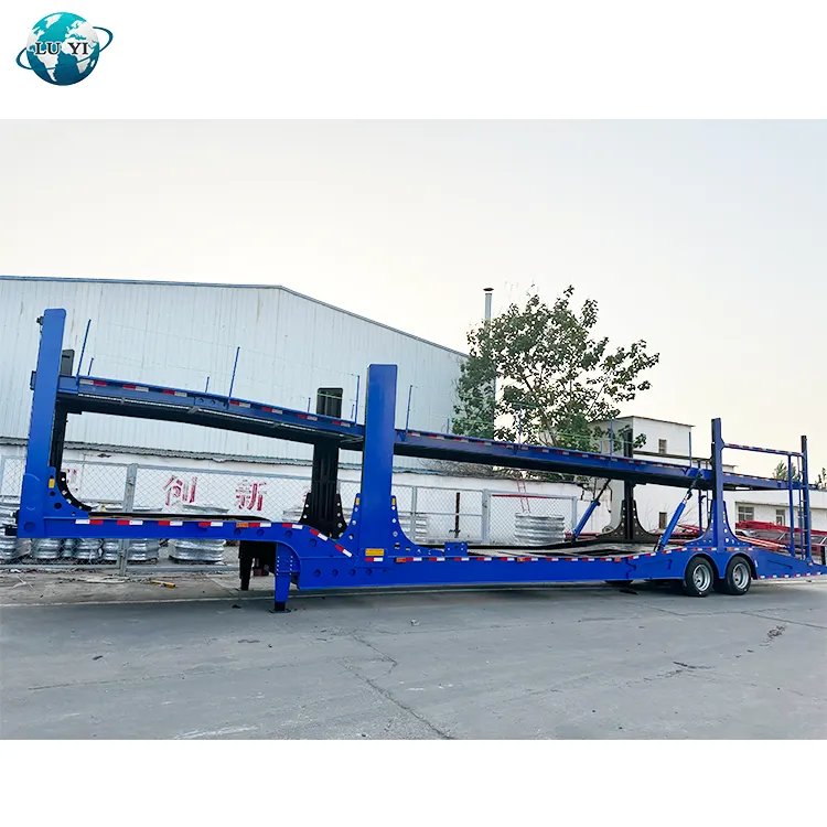 Đôi boong 2 trục Auto Xe Giao thông vận tải Chassis trailers Carrying Semi trailers