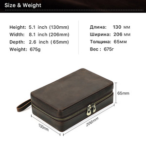 GA169 Wasserdichte Tragbare Reise-Lederetuis Maßgefertigte Luxus- und Schneidegeräte-Etuis mit Humidor-Zubehör Zigarrenetui - Product Image 4