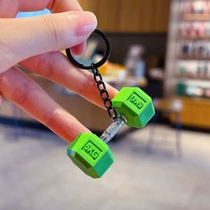 Hot 3D Pvc Creative Mini Black Dumbbell <b>Key</b> <b>Rings</b> Mini Dumbbell Fitness Equipment Keychain Backpack Pendant Accessories - Product Image 4
