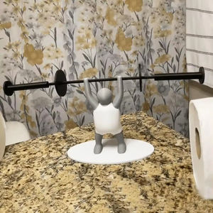 Weightlifter Toilet <b>Paper</b> <b>Holder</b> 3D Printed Barbell Lifter Toilet <b>Paper</b> <b>Roll</b> <b>Holder</b> Fitness Enthusiasts Gift Toilet <b>Roll</b> <b>Holder</b> - Product Image 3
