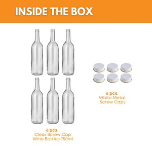 Botellas de Plástico PET Transparentes de 750 ml (25 oz), Ecológicas, con Forma de Botella de Vino, de Gran Capacidad, Cuello Largo para Whisky, Vacías, Aptas para Serigrafía - Product Image 2