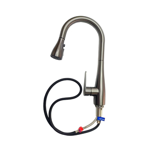 KM-8001 304SUS Modern Single Handle Stainless Steel <strong>Kitchen</strong> <strong>Faucet</strong> Pull <strong>Sprayer</strong> Feature Single Hole <strong>Installation</strong> Ceramic Valve - Product Image 1