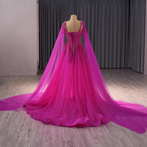 Robes de soirée longues de luxe en dentelle de sirène de Dubaï pour femmes, robes de mariée pour fête, RSM241093 - Product Image 6