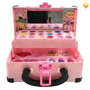 Enfants valise beauté lavable vrais cosmétiques Nail Art rouge à lèvres valise semblant jouer jouet <span class=keywords><strong>maquillage</strong></span> filles ensembles pour enfants - Product Image 3