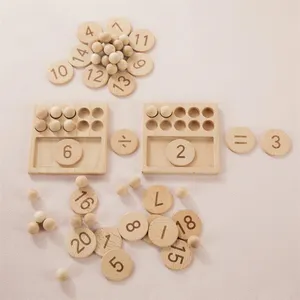 Montessori Baby Toy Arithmetik Holzblöcke Holz nummern Pädagogische Zähl bretter Puzzle Spielzeug