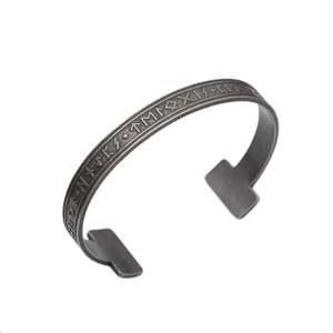 Yunnique – Bracelet manchette ouverte en forme de rune viking pour homme, en acier inoxydable, style rétro, couleur tendance, cadeau, bijou, accessoire de mode - Product Image 5