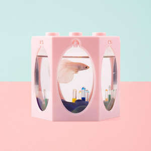 Led acuario pecera de plástico portátil Mini decoración pequeña <span class=keywords><strong>Betta</strong></span> pecera acuario <span class=keywords><strong>juguetes</strong></span> pecera - Product Image 4