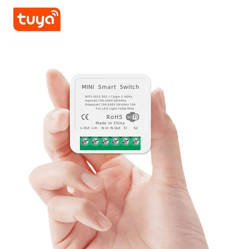 Tuya 16A DIY WiFi Mini module switch 2 Way Smart Home Automation relay Module Works with Smart Life App Alexa Google Home