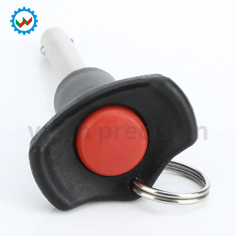 Stock Type VCN121 Push Button Safety Pin Plastic Knob SUS304 Positive Locking Quick Release Pin