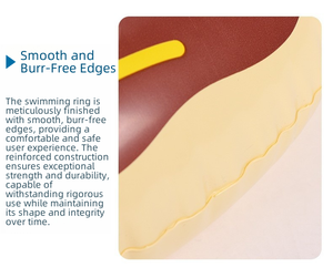 Anillo de natación inflable de PVC, juguete de verano, función de seguridad, flotador de piscina plegable, Círculo de natación de Donut seguro para bebés adultos para piscinas y playas - Product Image 6