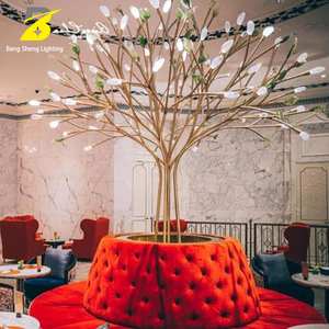 Lustre artistique <span class=keywords><strong>en</strong></span> forme d'arbre fleuri, magnolia contemporain pour plafond haut et atrium - Product Image 3