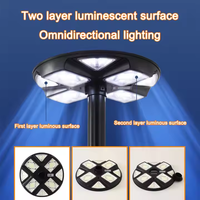 Lumière LED extérieure étanche IP66 à haute luminosité, UFO, détecteur de mouvement, lampadaires solaires LED UFO pour utilisation en extérieur dans les jardins