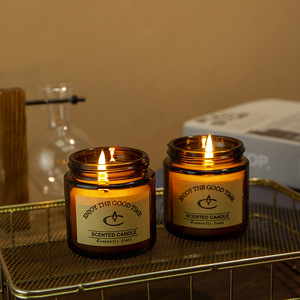 Vela Aromática Artesanal de Lavanda Romántica sin Humo, Regalo Ideal en Elegante Vaso de Vidrio Brillante, Vela Perfumada de Cera de Soja - Product Image 5