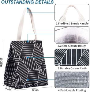 Bolsa Térmica para Almuerzo y Picnic, de Tela Oxford con Aislamiento de Aluminio Grueso - Product Image 4