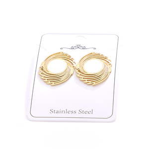 Acero inoxidable 18K oro espiral <span class=keywords><strong>ojo</strong></span> huracán forma moda colorido Stud pendientes diseño clásico resina pendientes - Product Image 4