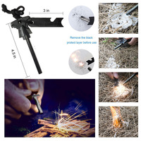 Kit de survie en aluminium EMHTiii pour l'extérieur, kit de secours multifonctionnel, étui rigide, comprend une lampe torche