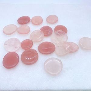 Prezzo all'ingrosso a buon mercato naturale fetta di cristallo di quarzo rosa piccola fetta di cristallo pietra curativa per la decorazione domestica - Product Image 1