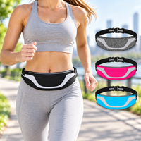 Yansıtıcı Koşu Bel Çantası, Fermuarlı Cepli Ayarlanabilir Spor Kemeri, Jogging ve Fitness İçin