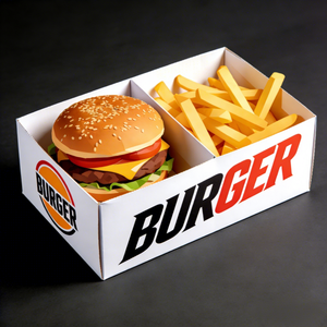 Kişiselleştirilmiş Tek Kullanımlık Gıda Ambalajı Paket Servis Patates Kızartması Tavuk Kanatları Burger Kutusu Paket Servis <span class=keywords><strong>Fast</strong></span> <span class=keywords><strong>Food</strong></span> Kutusu Kap - Product Image 5